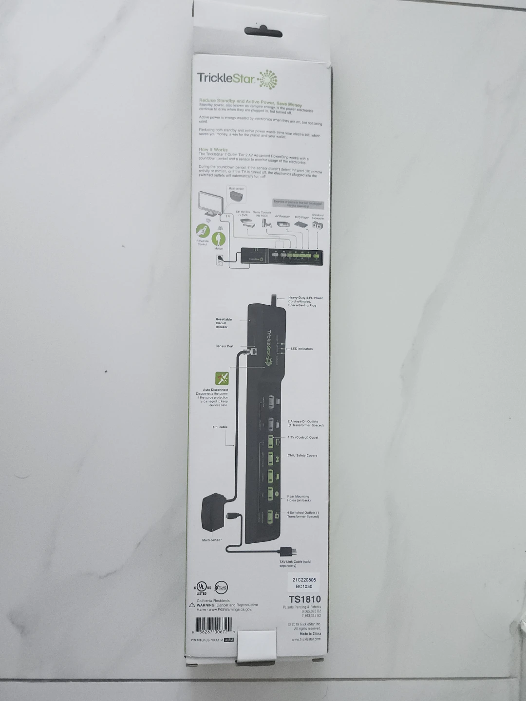 TrickleStar TS1810 Advanced Power Strip with Surge Protection