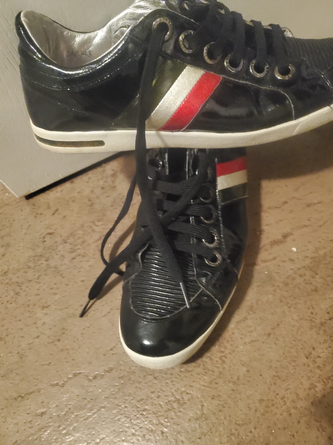 Dolce & Gabbana Black Patent Leather Sneakers