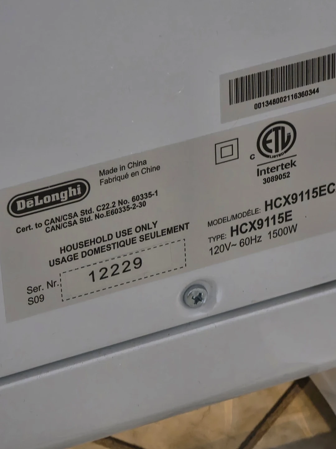 Delonghi Slim Style Digital Convection Panel Heater - photo 3