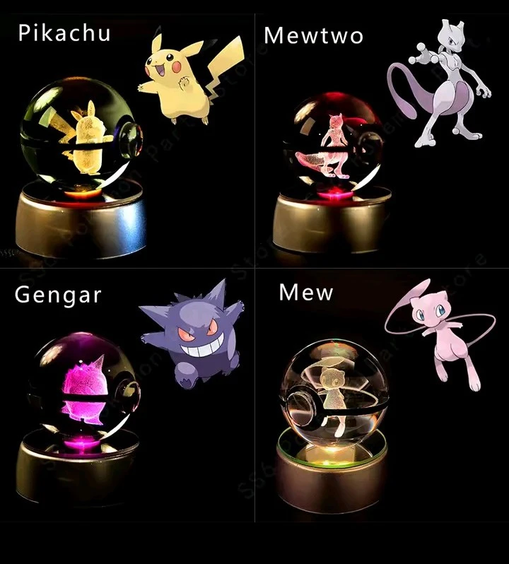 5CM Pokemon Crystal Ball Night Light - photo 2