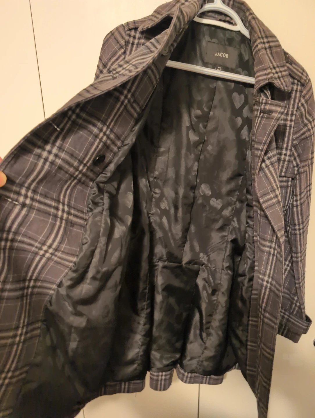 Jacob Plaid Trench Coat - Size S - photo 2