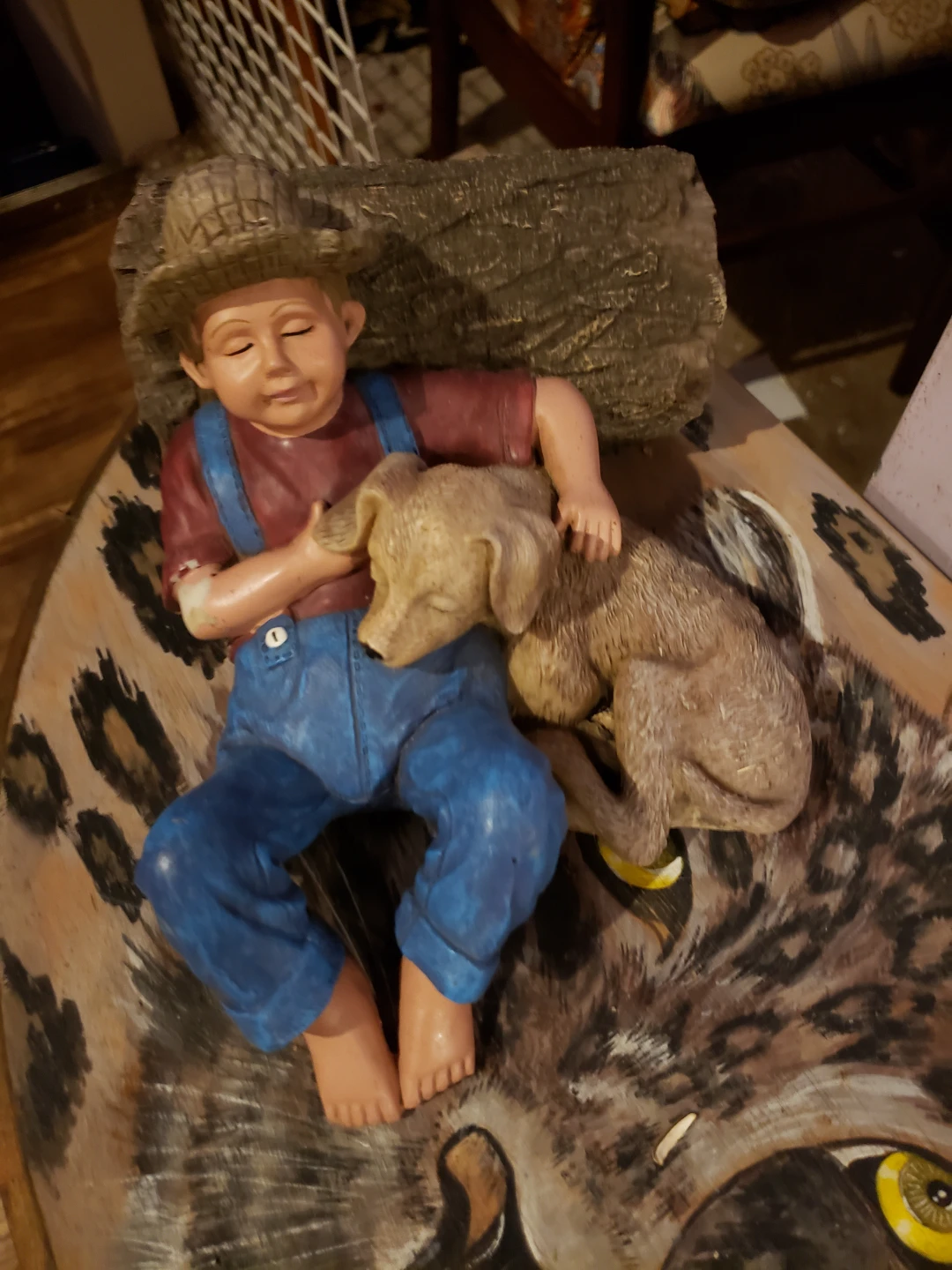 Boy with Dog Figurine
