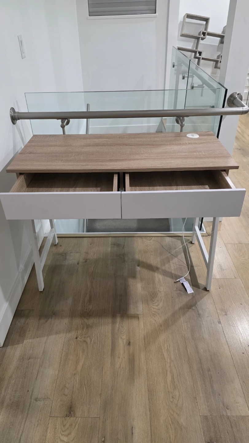 Two-Drawer Desk with Built-in USB Hub - photo 2