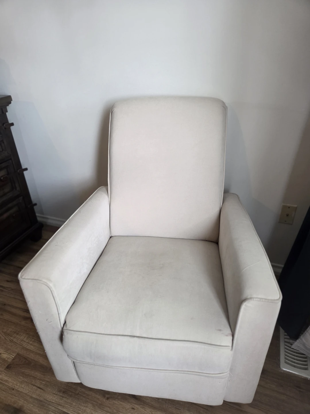 Cream-coloured 360 Recliner swivel Glider