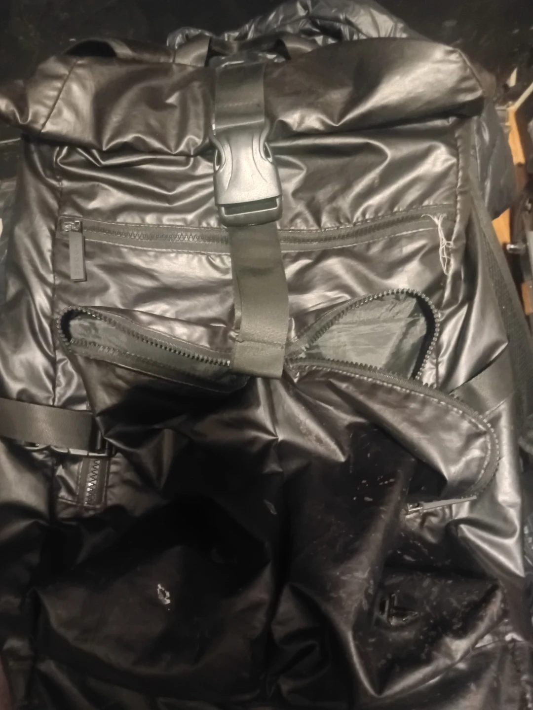 Kyoban Black Roll-Top Backpack