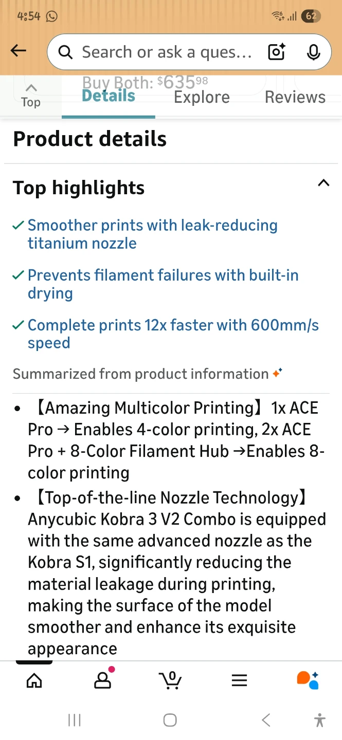 ANYCUBIC Kobra 3 V2 Combo 3D Printer - photo 5