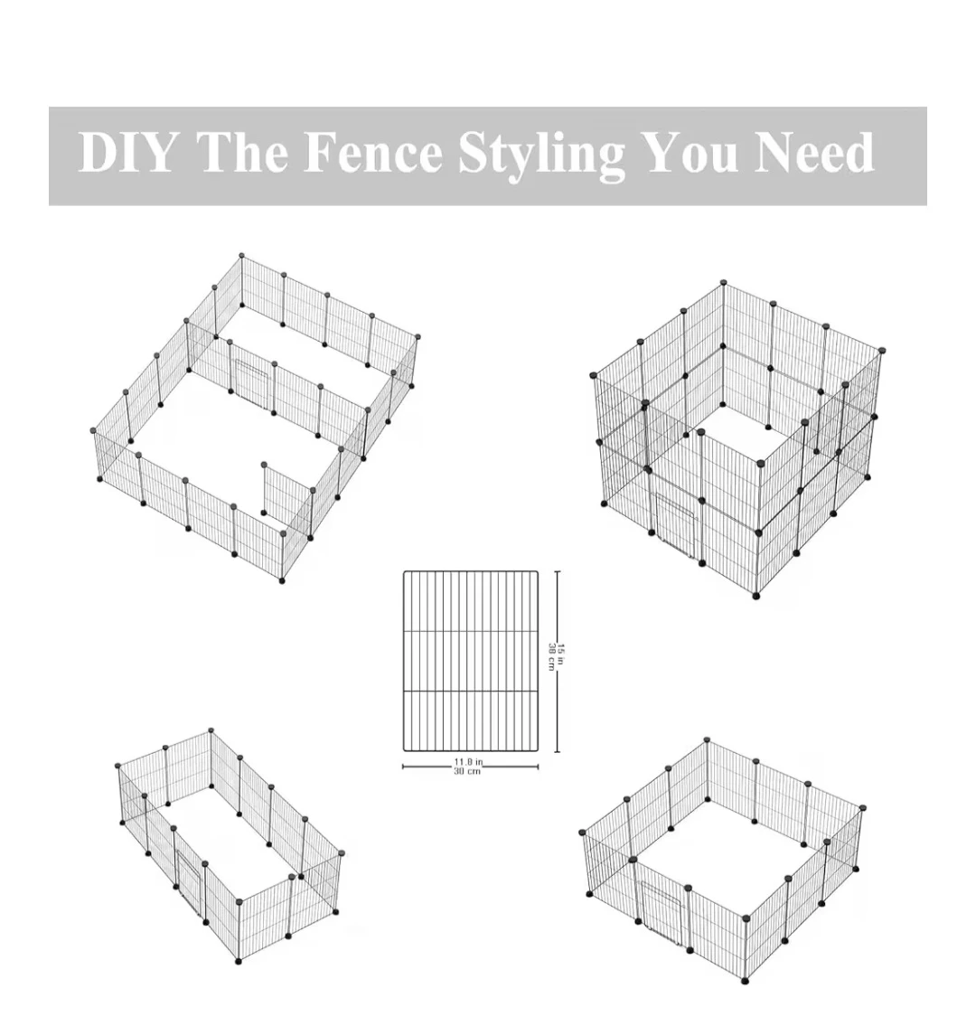 🥕 Small Pet Portable Metal Wire Fence - photo 3