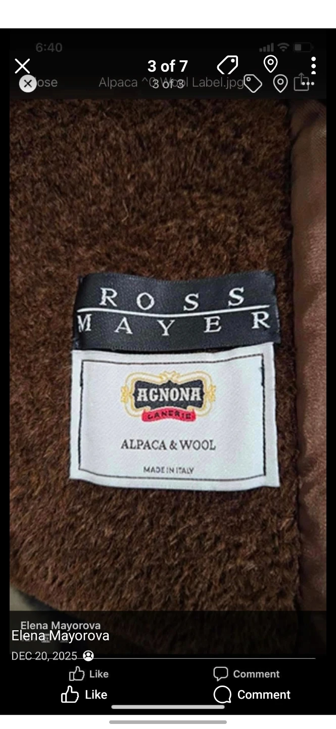 Agnona Alpaca & Wool Coat, Made in Italy - photo 3