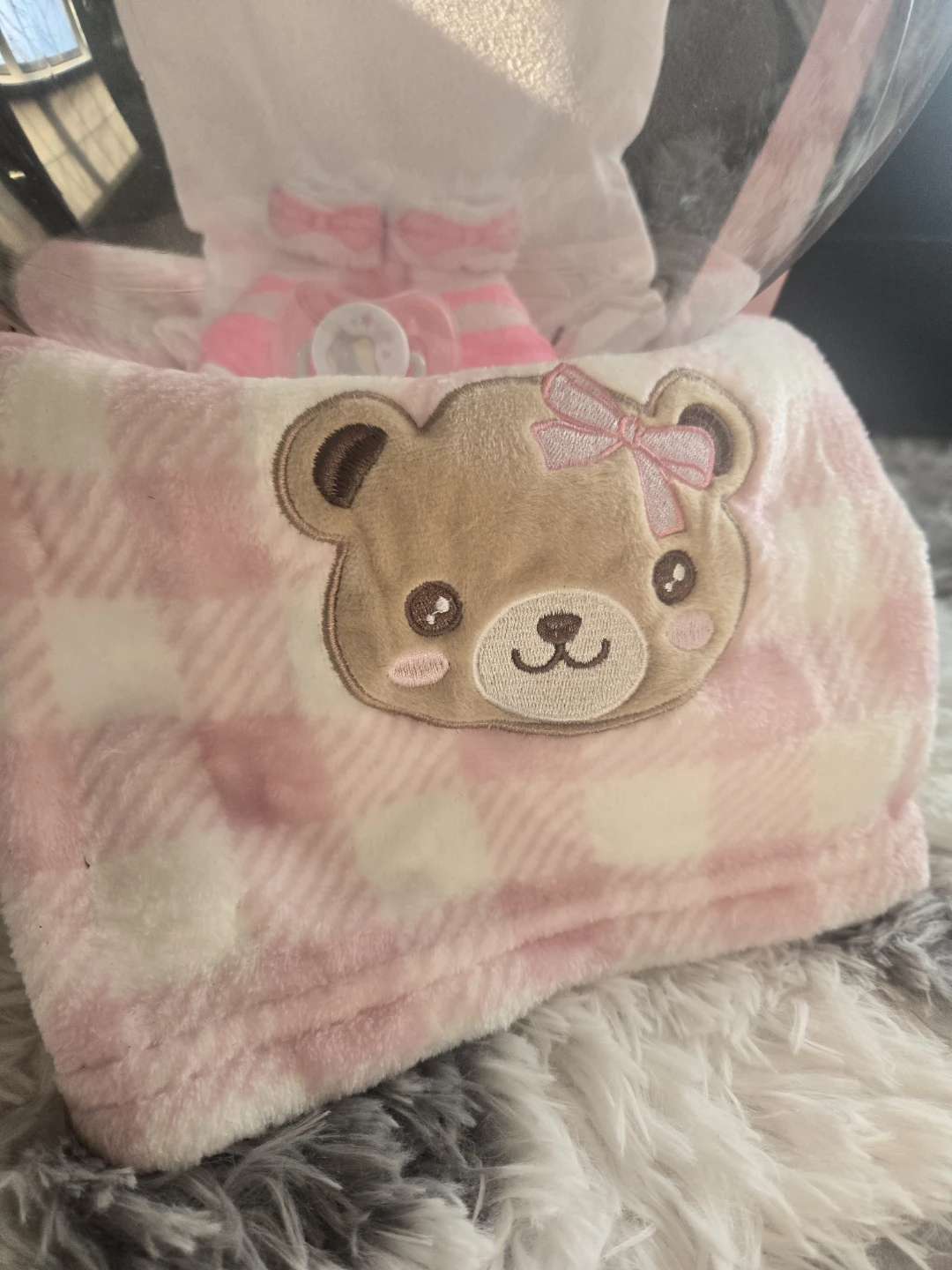 Baby Girl Gift Set - Onesie, Socks, Blanket, Pacifier - photo 3