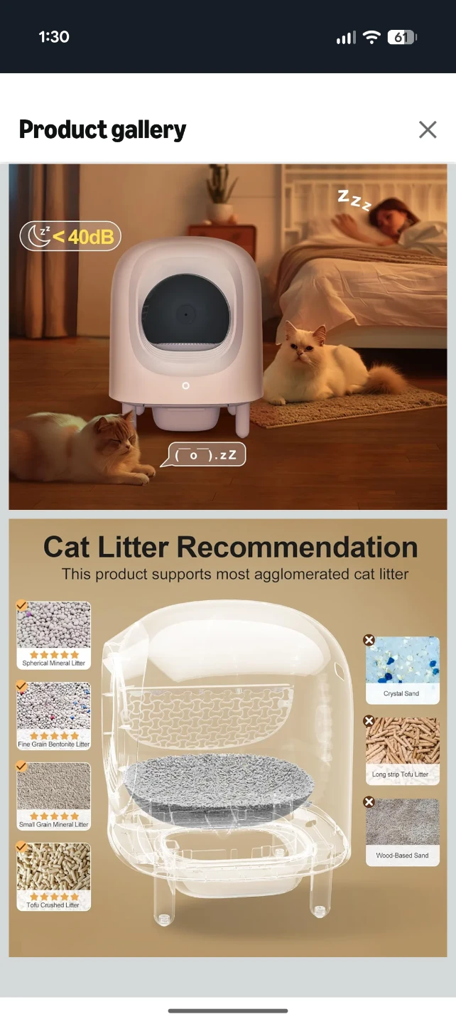 Self-Cleaning Cat Litter Box - White - photo 4