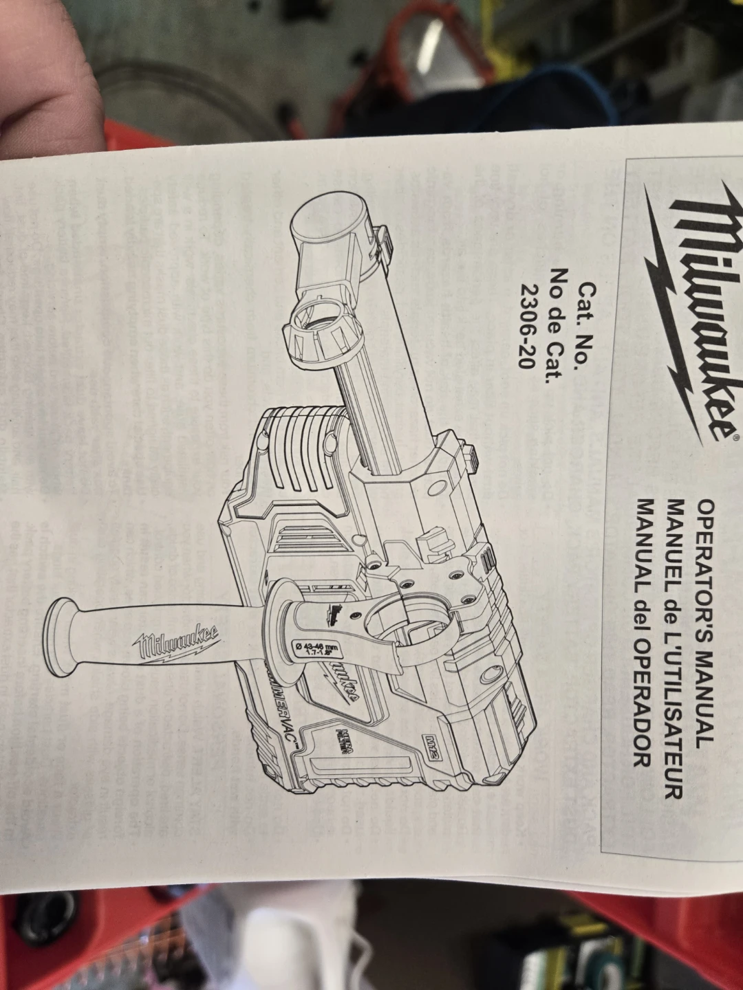 Milwaukee 2306-20 HammerVac Dust Extractor Kit - photo 2