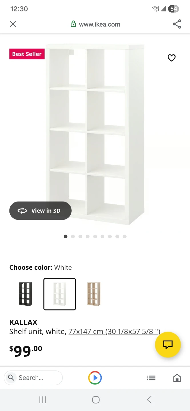 IKEA KALLAX Shelf Unit White 77x147 cm