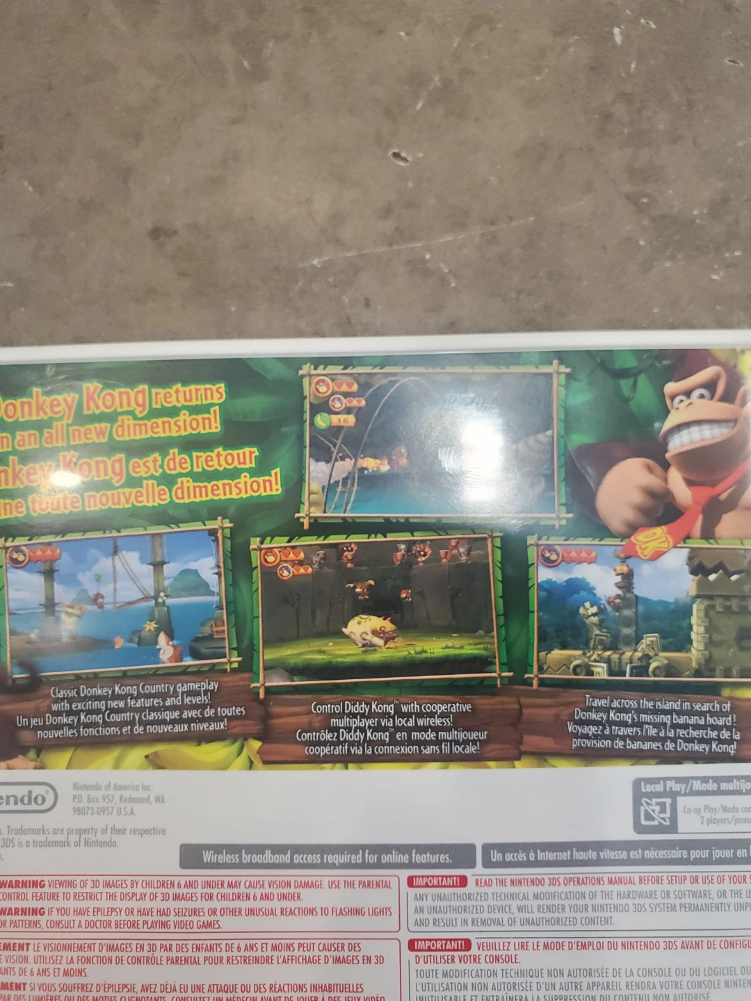 Donkey Kong Country Returns 3D Nintendo 3DS Game - photo 2