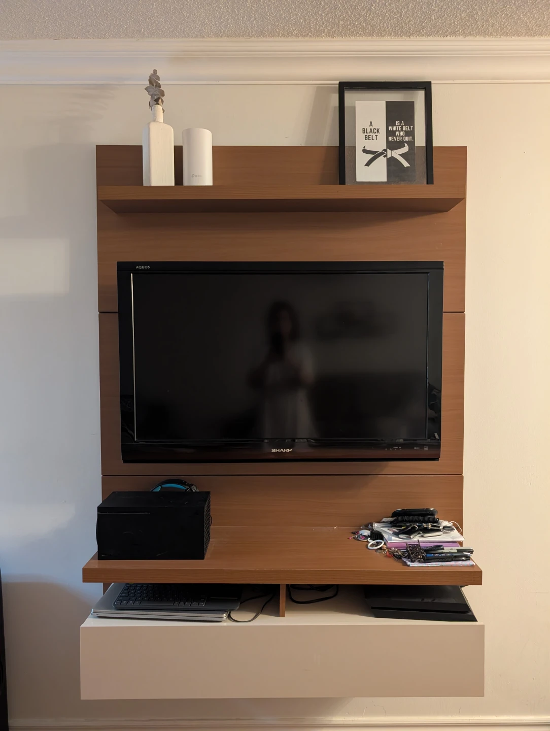 Floating TV Media Console Wall Unit - photo 3