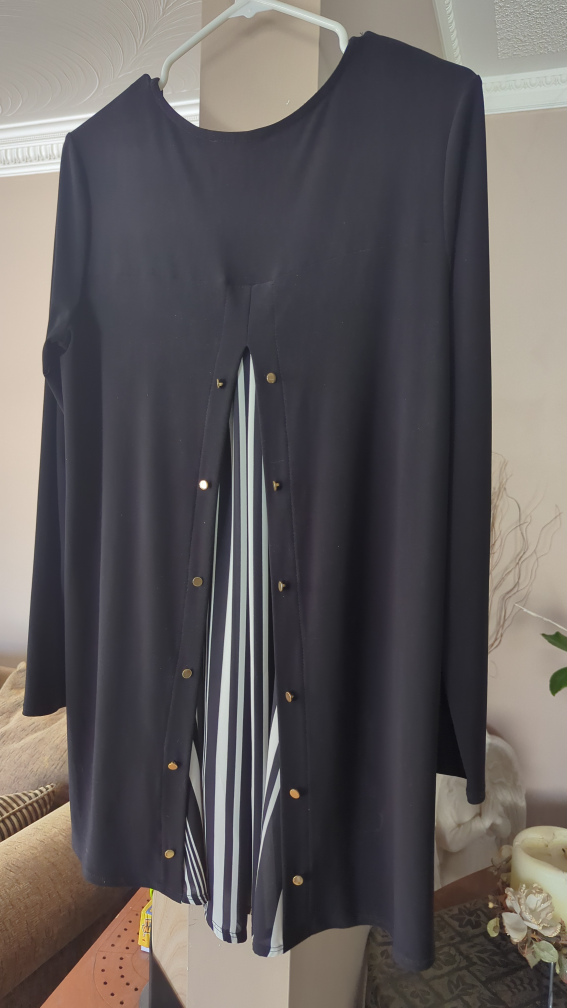 Joseph Ribkoff Black Striped Detail Tunic Top - photo 2