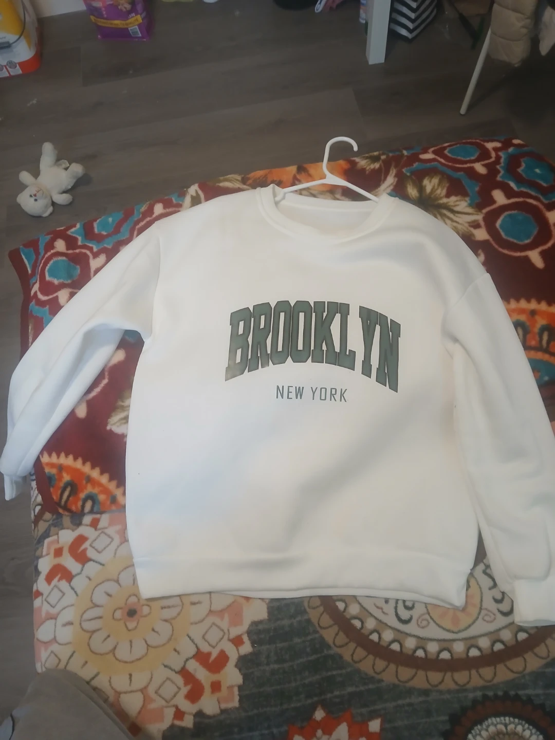Brooklyn New York White Sweatshirt