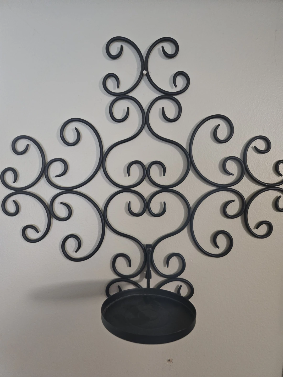 Black Metal Wall Candle Holder