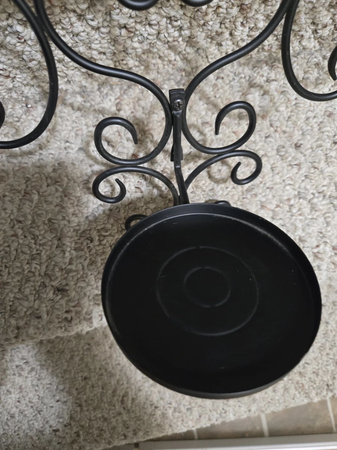 Black Metal Wall Candle Holder - photo 3