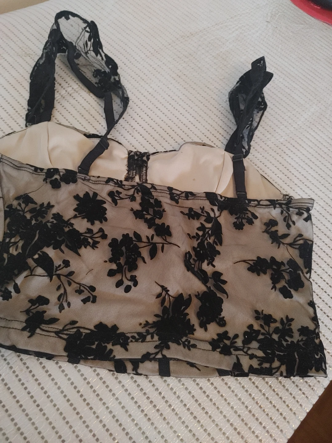 Shein Floral Lace Corset Top - Size M - photo 2