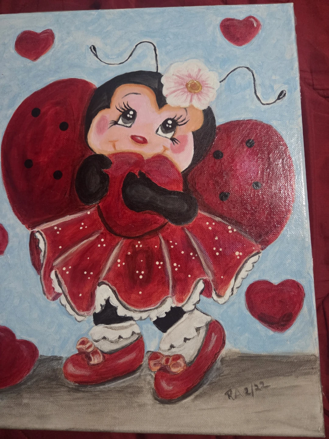 Ladybug Painting,valentines day gift - photo 2