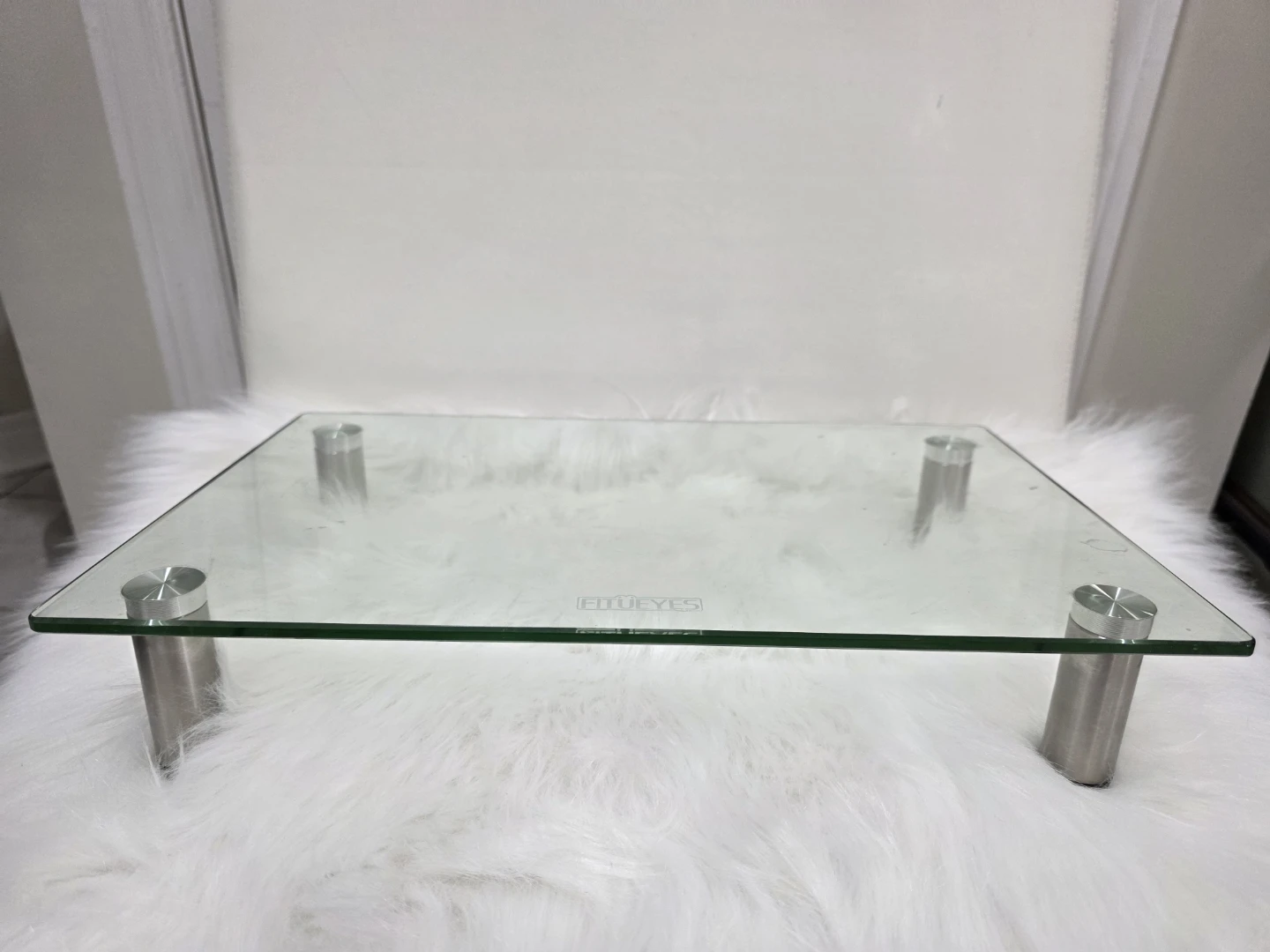 Glass Monitor Computer Laptop Stand Minimalist Look - photo 2