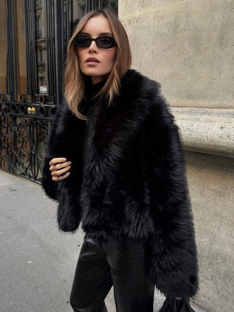 Brand New Black Faux Fur Jacket - photo 2