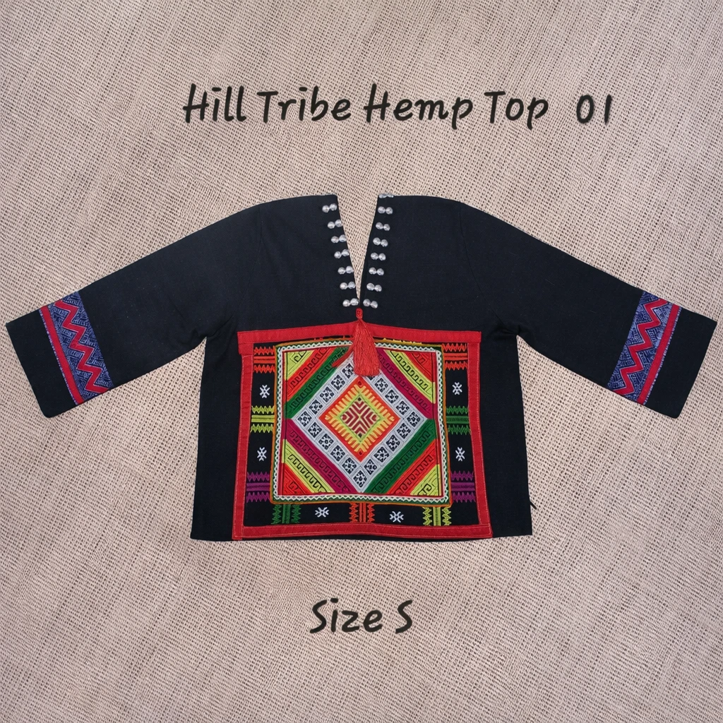 Hill Tribe Hemp Top - Size S - photo 2