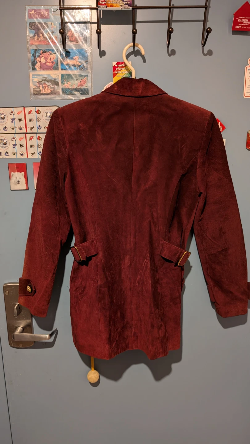 Danier XS Suede Burgundy Blazer