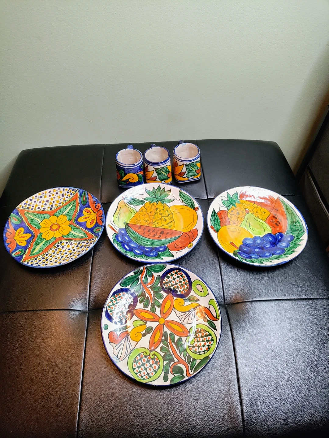 Hand-Painted Mexican Pottery – Decorative Set