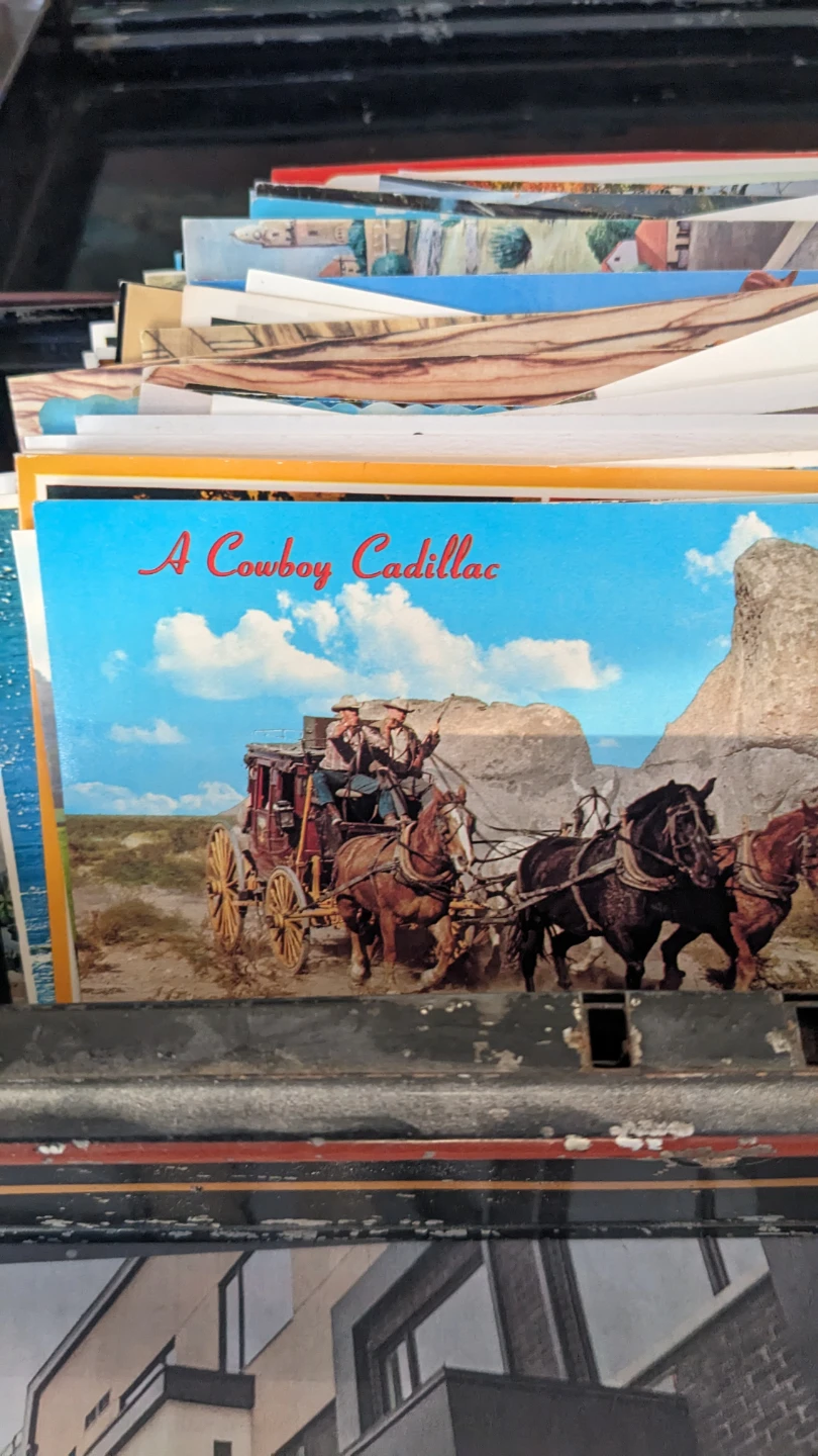 Antique Metal Tole Document Box and Vintagepostcards - photo 4