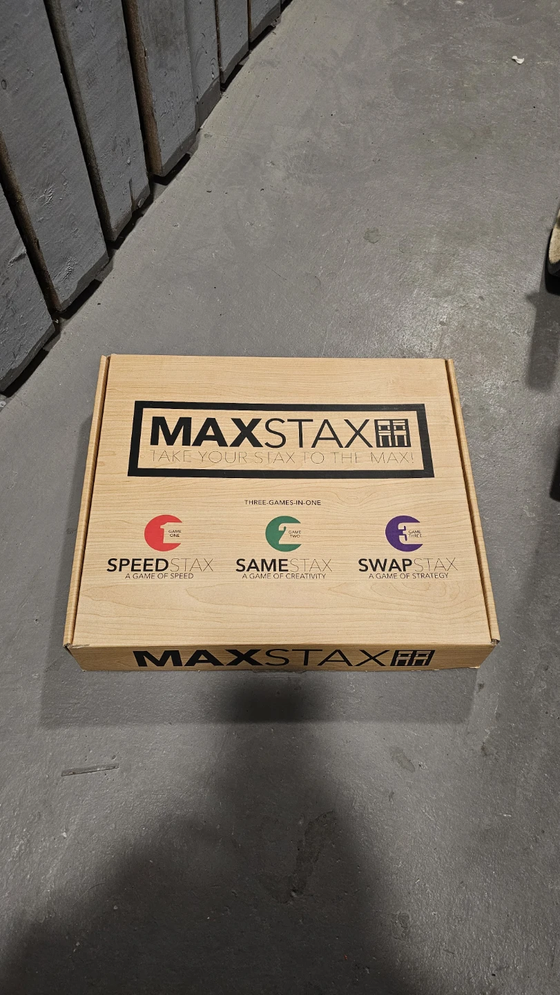 New MAXSTAX 3-in-1 Wooden Block Game Jenga 🏆