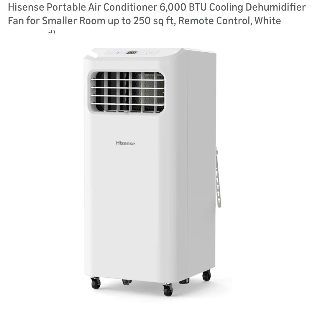 Hisense Portable Air Conditioner 6000 BTU - White