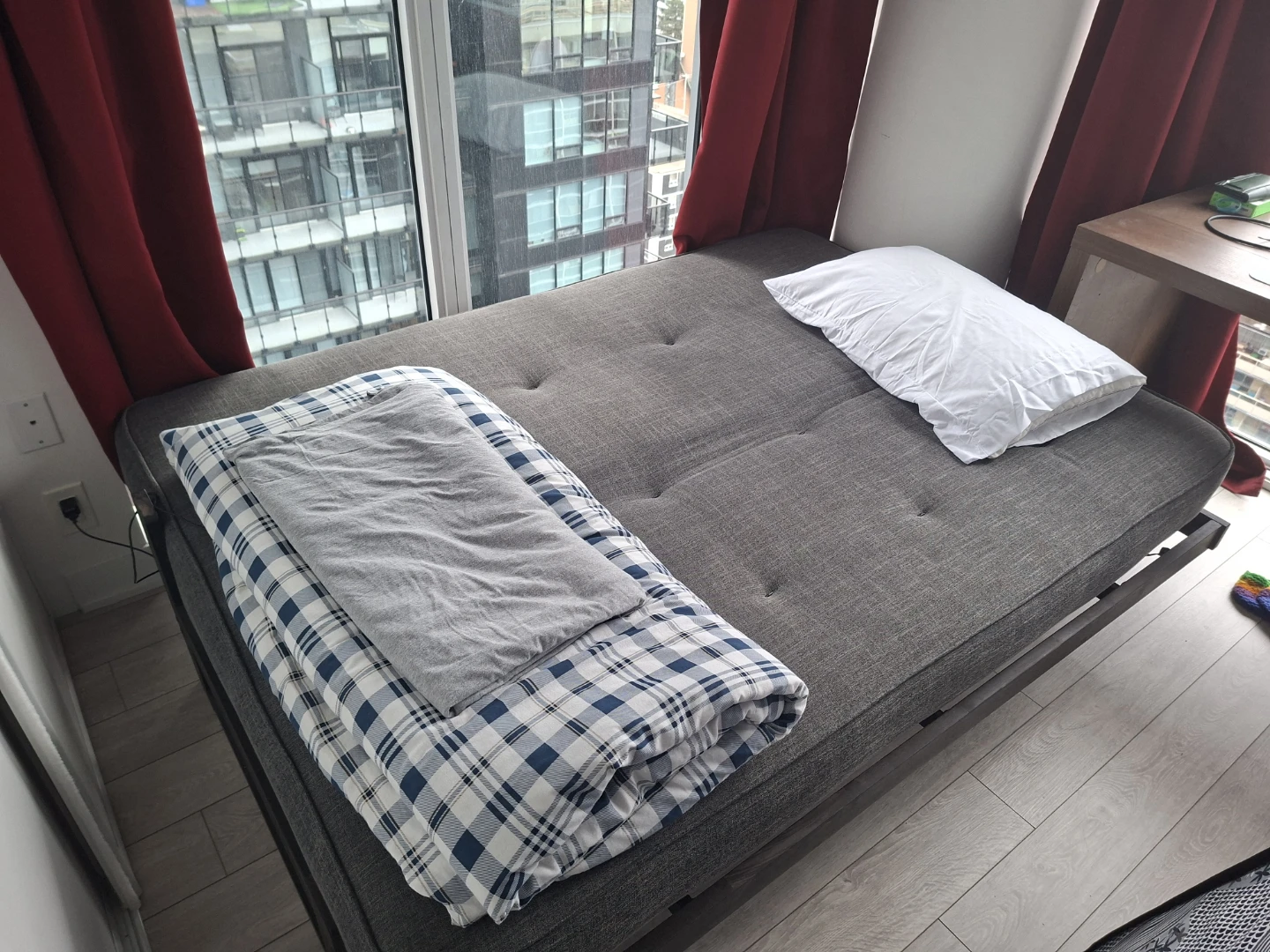 Grey Futon Sofa Bed - photo 3