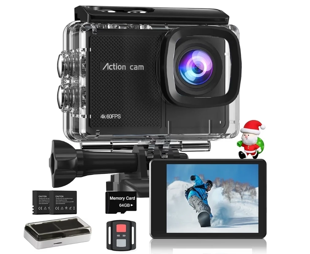 Camlance Action Camera 4K 60FPS, 48MP, 170 Wide Angle