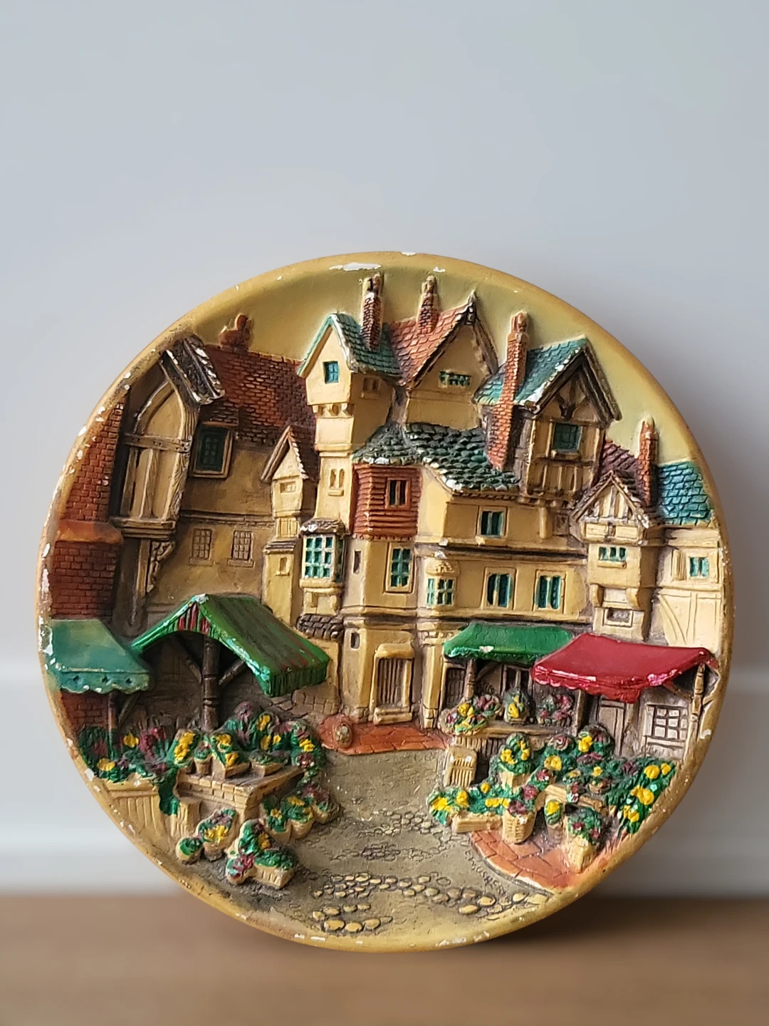 Vintage Decorative Wall Plate - European Town Scene - photo 4