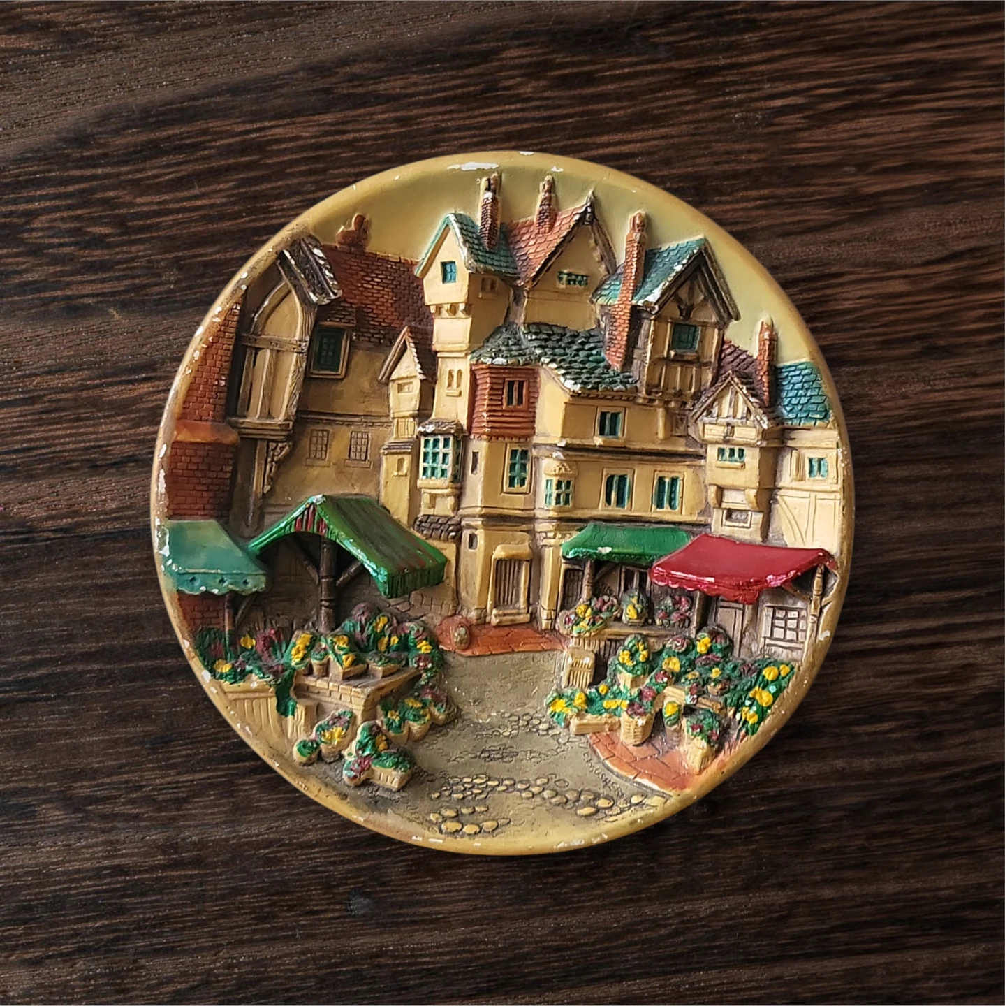 Vintage Decorative Wall Plate - European Town Scene - photo 5
