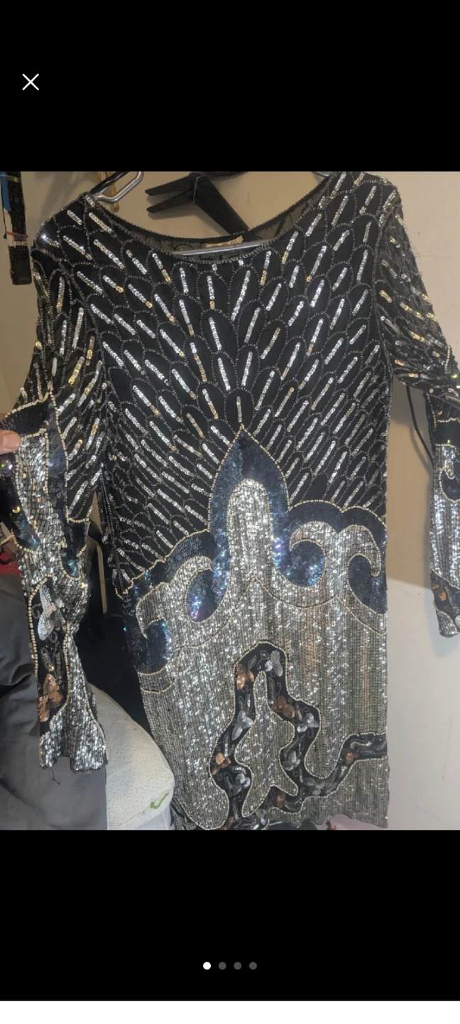 Sequin Dress - Pure Silk & Rayon