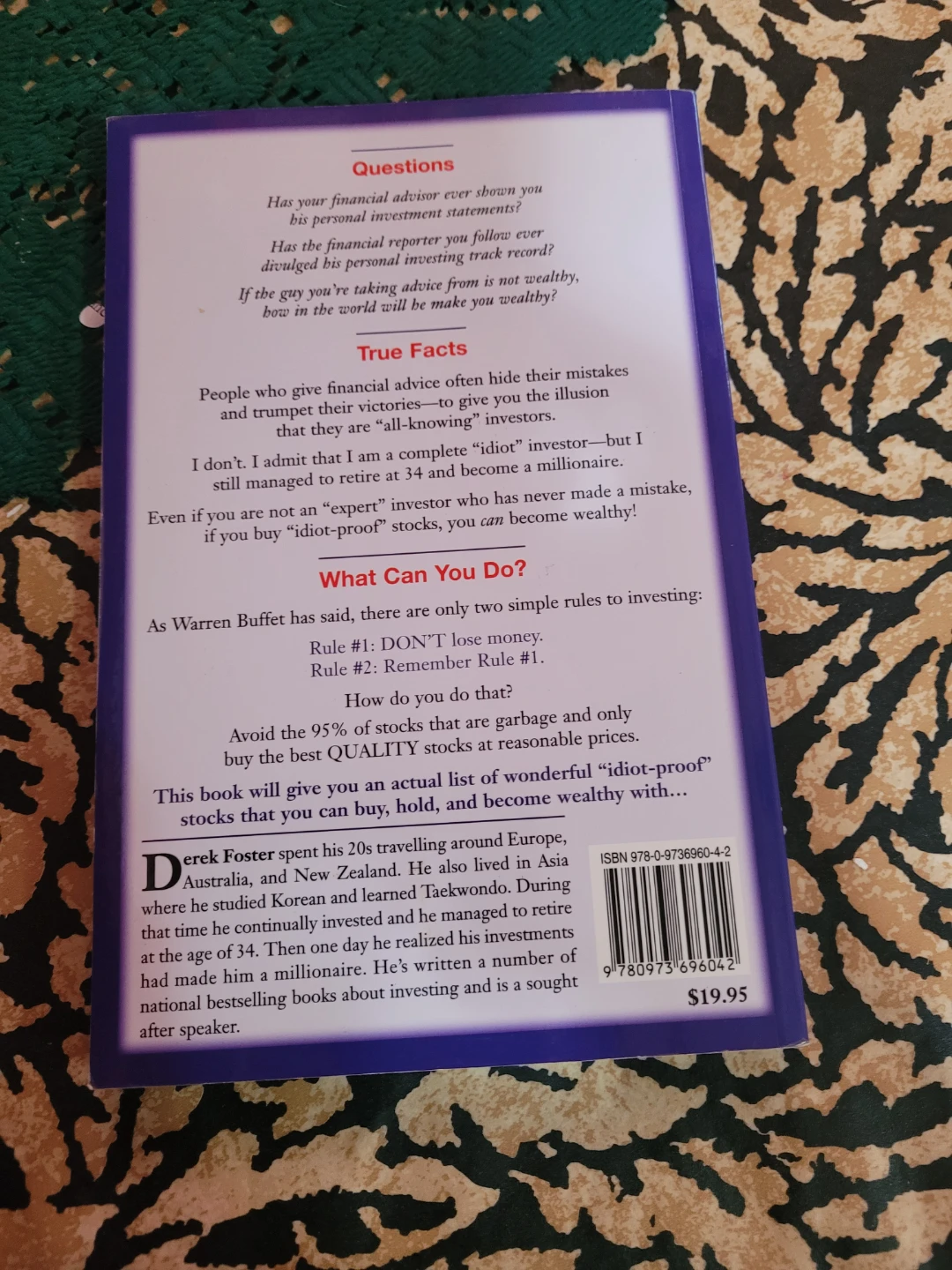 The Idiot Millionaire by Derek Foster - photo 2