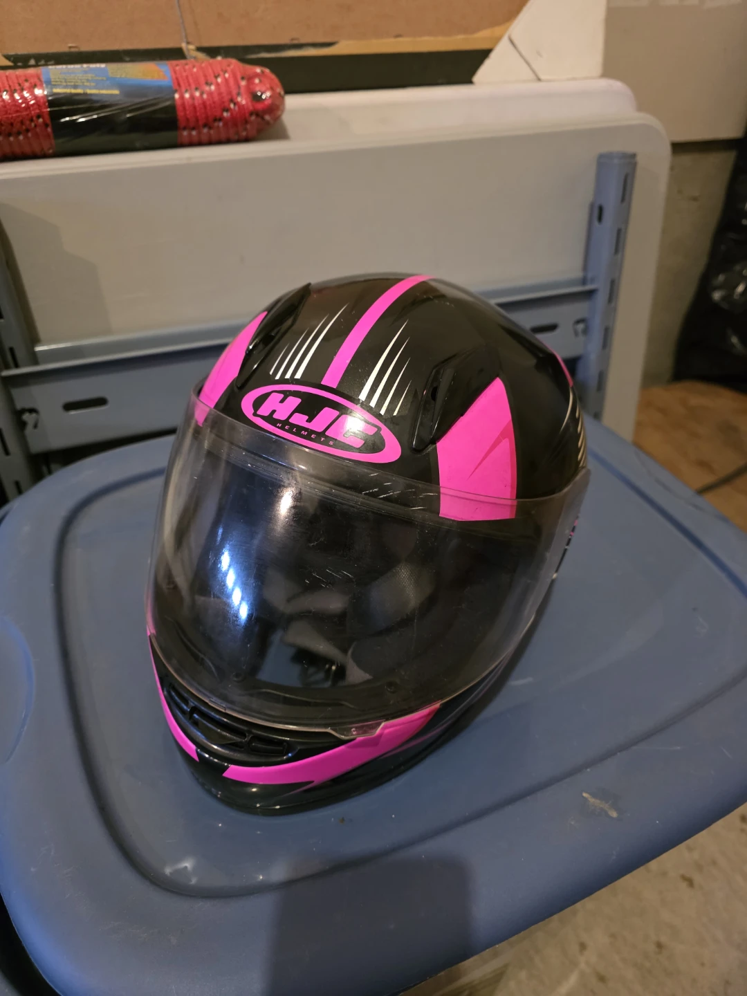 HJC CL-Y Youth Motorcycle Helmet - Black & Pink