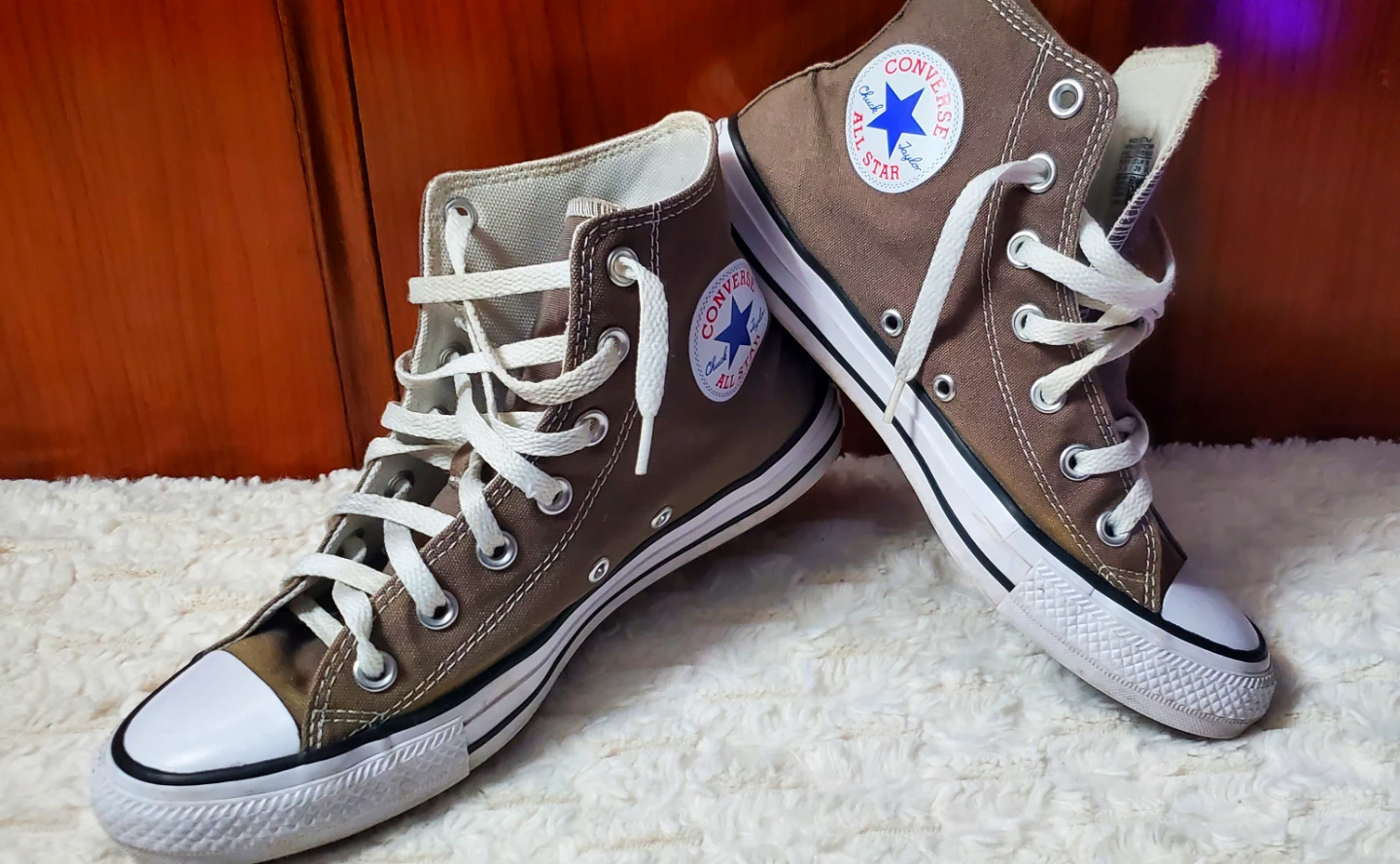 Converse Chuck Taylor All Star High Top Sneakers Brown Size 8
