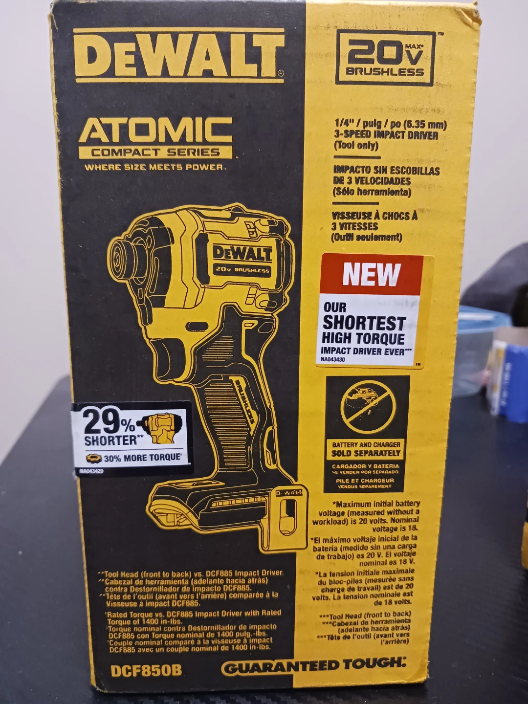 DeWalt 20V Atomic Impact Driver (Tool Only) - New