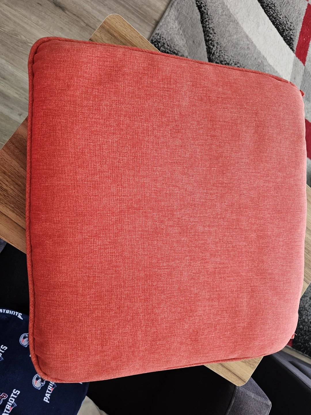 Canvas seat Cushion - carrot red color