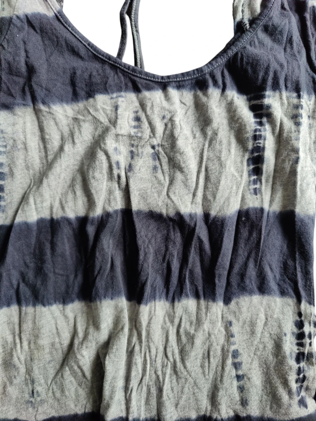 Women's DKNY Blue & Gray Striped Tie Dye Tank Top Shirt Size XS - photo 3