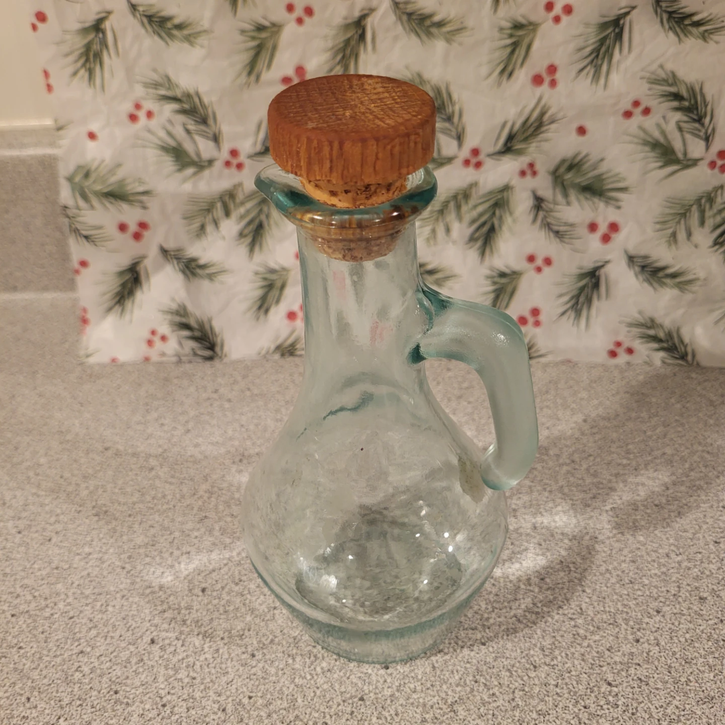 Glass Pitcher with Cork Stopper