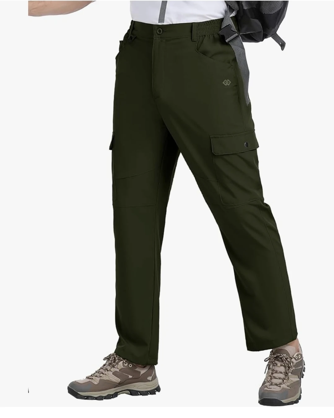 MoFiz Men’s Lightweight Hiking Pants XXL, Army Green