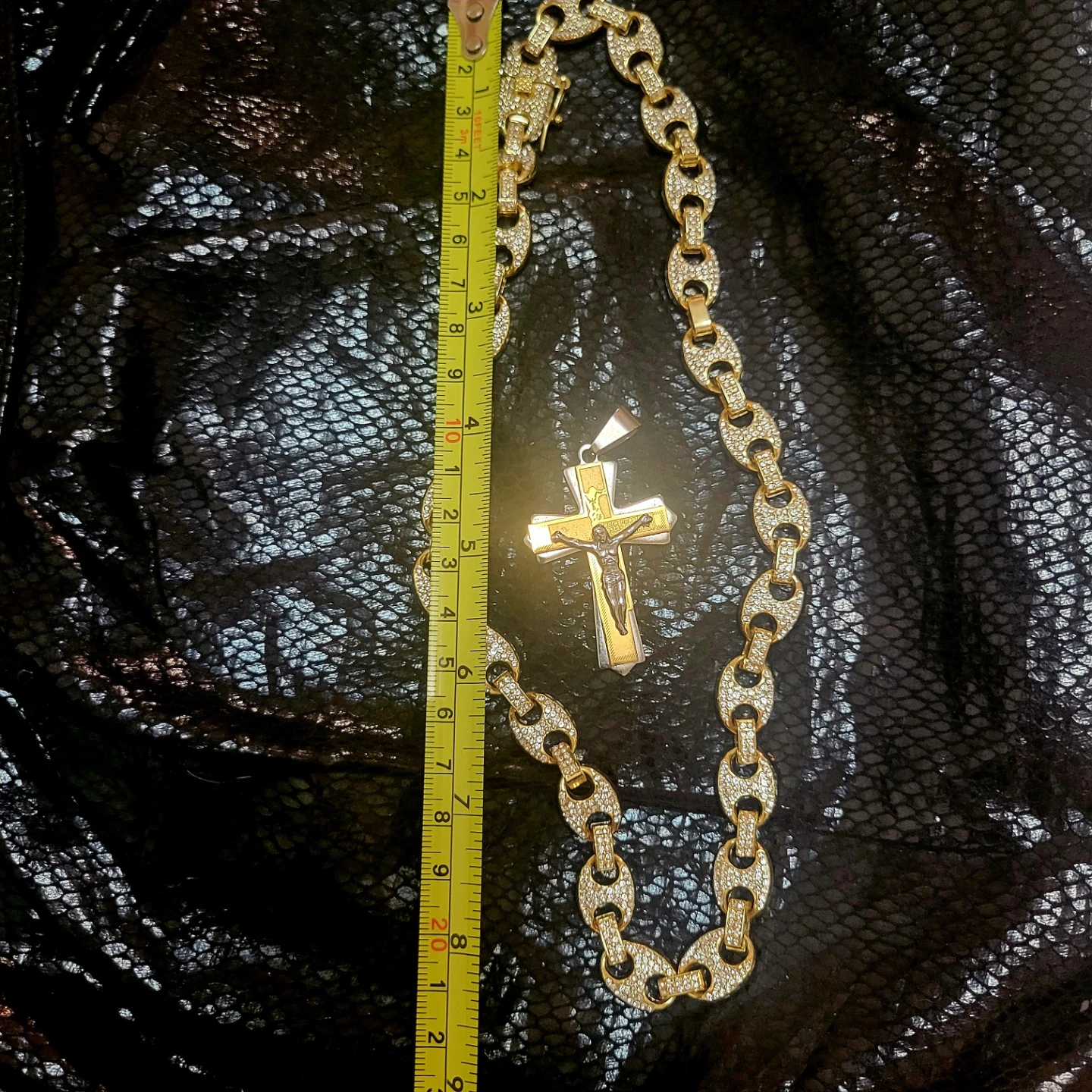 Gold Chain with Cross Pendant - photo 3