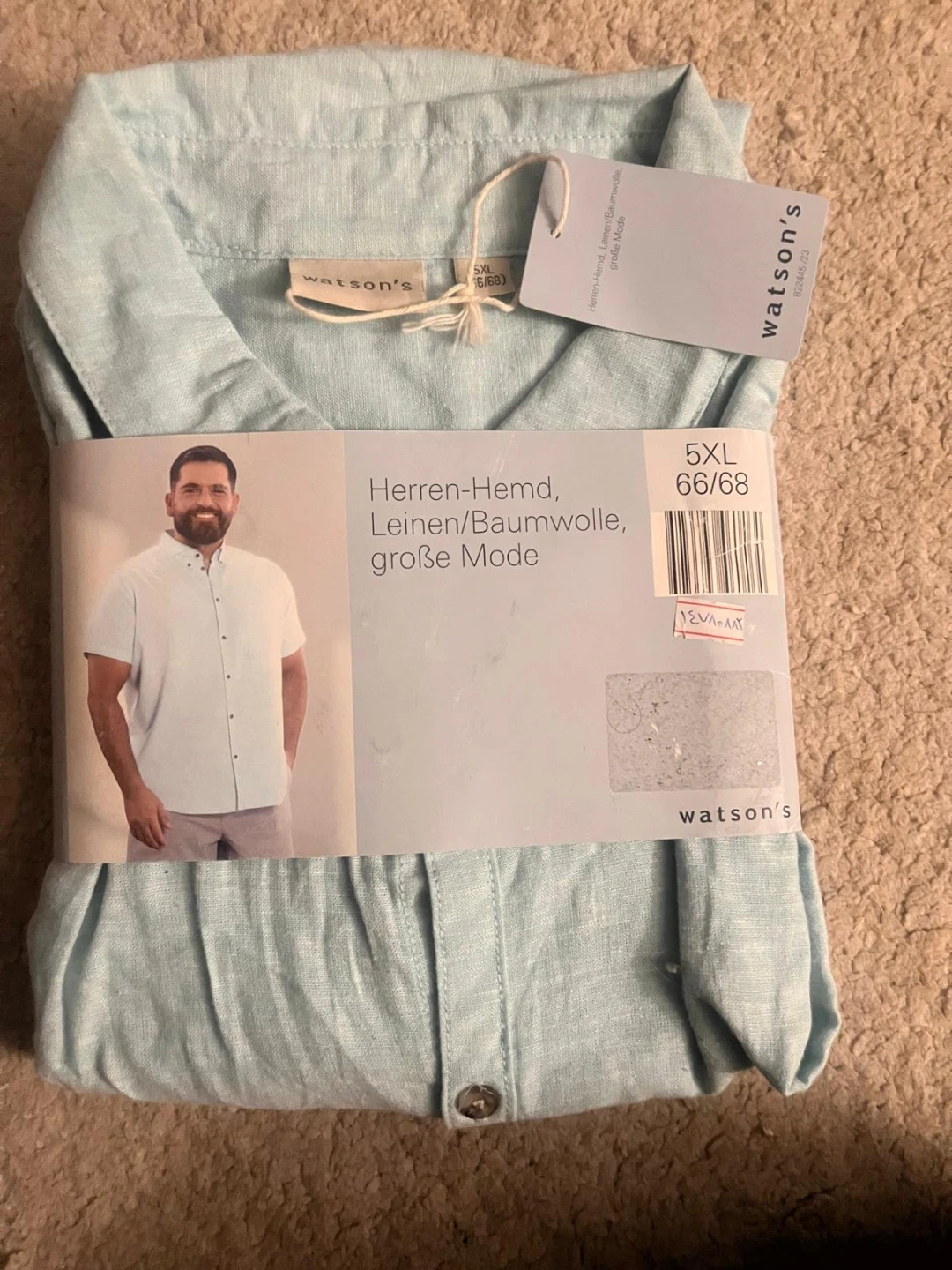 Watson's 5XL Herren-Hemd Linen/Cotton Shirt - New