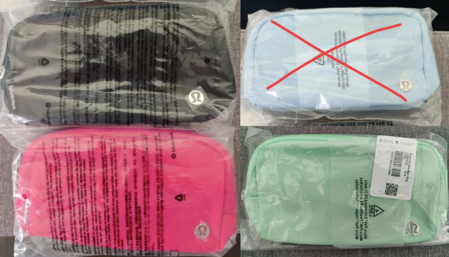 Lululemon black/floral belt bag 1L with tag