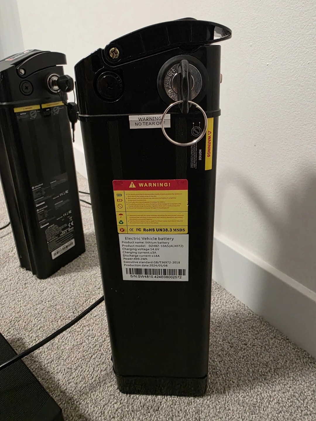 2 Electric Vehicle Lithium Batteries with Chargers - photo 3
