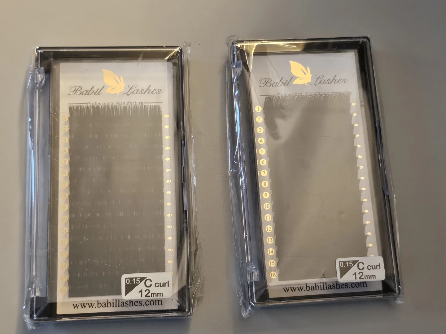 2 trays Babil Lashes 0.15 C Curl 12mm